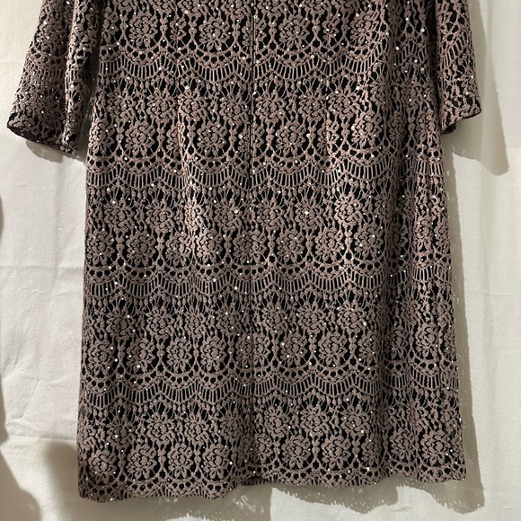 Vintage-Inspired Jessica Howard Sequin Lace Cocktail Dress – Size 10 (Medium) - Picture 7 of 16